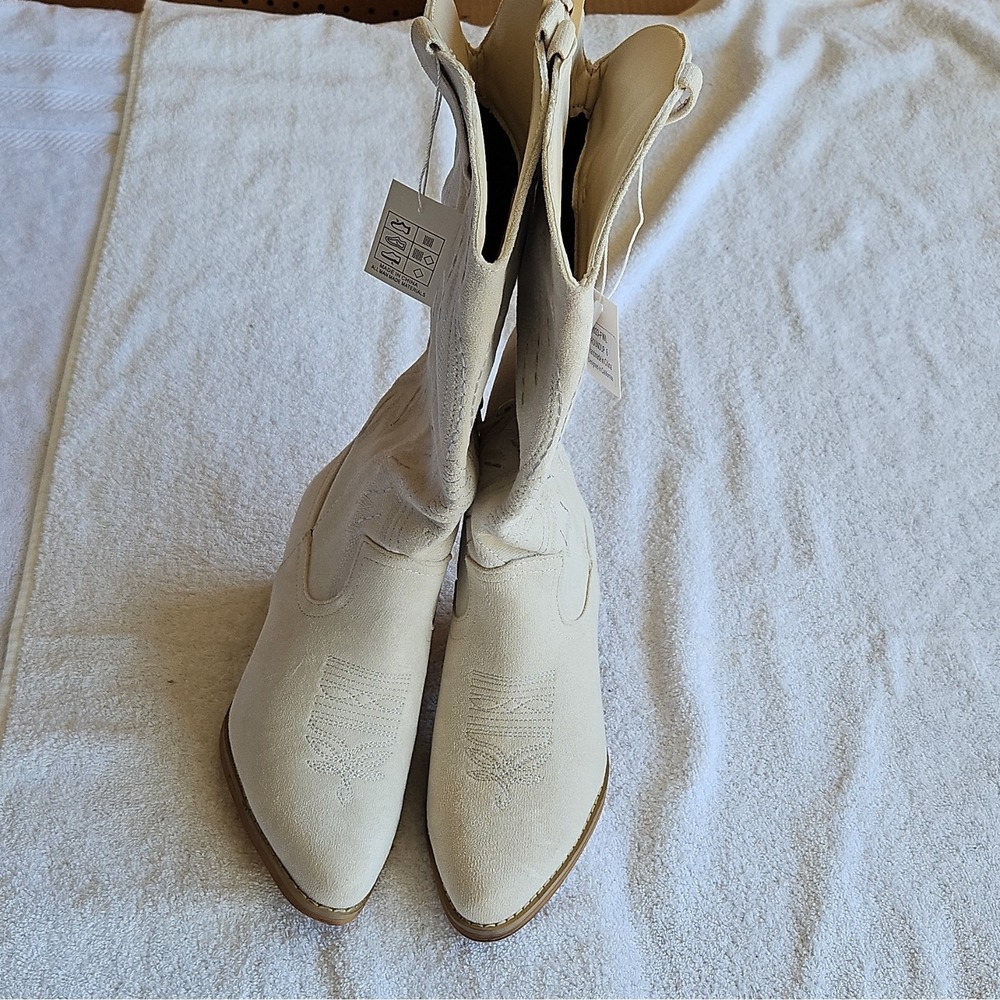 J. Adams Shoes Roundup White Western Boots Women's US Size 6 3023-FWL